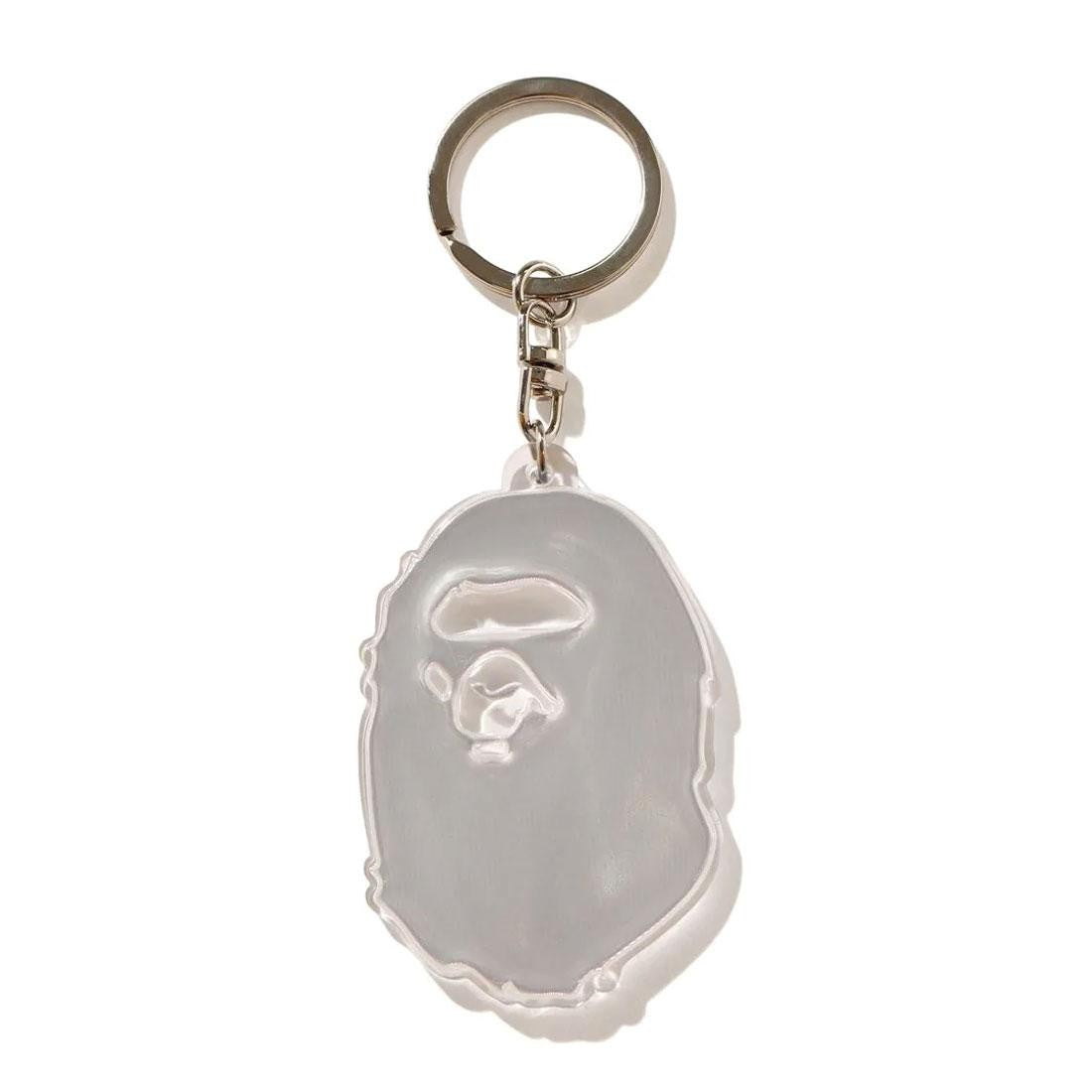 BAPE Head Reflective Keychain "White" Brand New