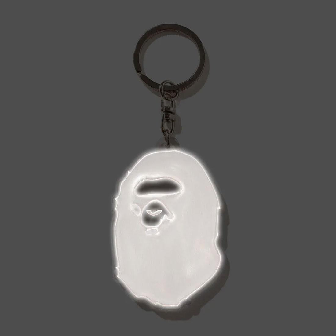 BAPE Head Reflective Keychain "White" Brand New