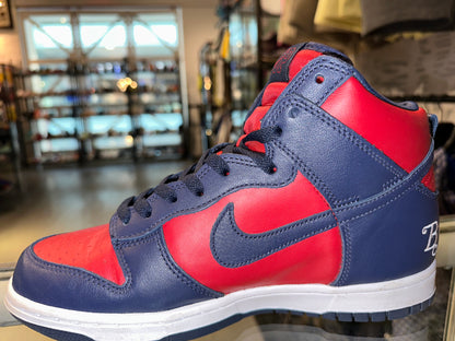 Size 8 SB Dunk High Supreme “Navy Red” (Mall)