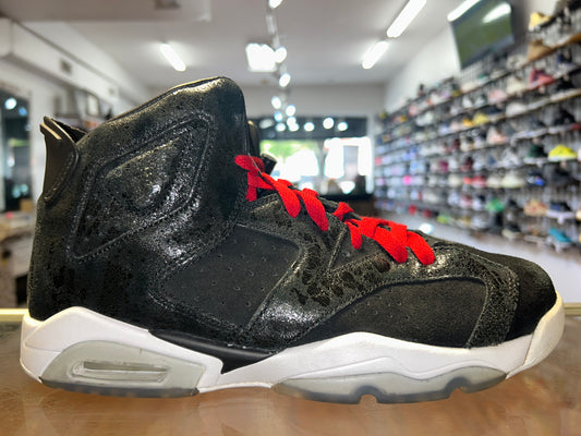 Size 8.5y Air Jordan 6 “Heiress Black” (MAMO)