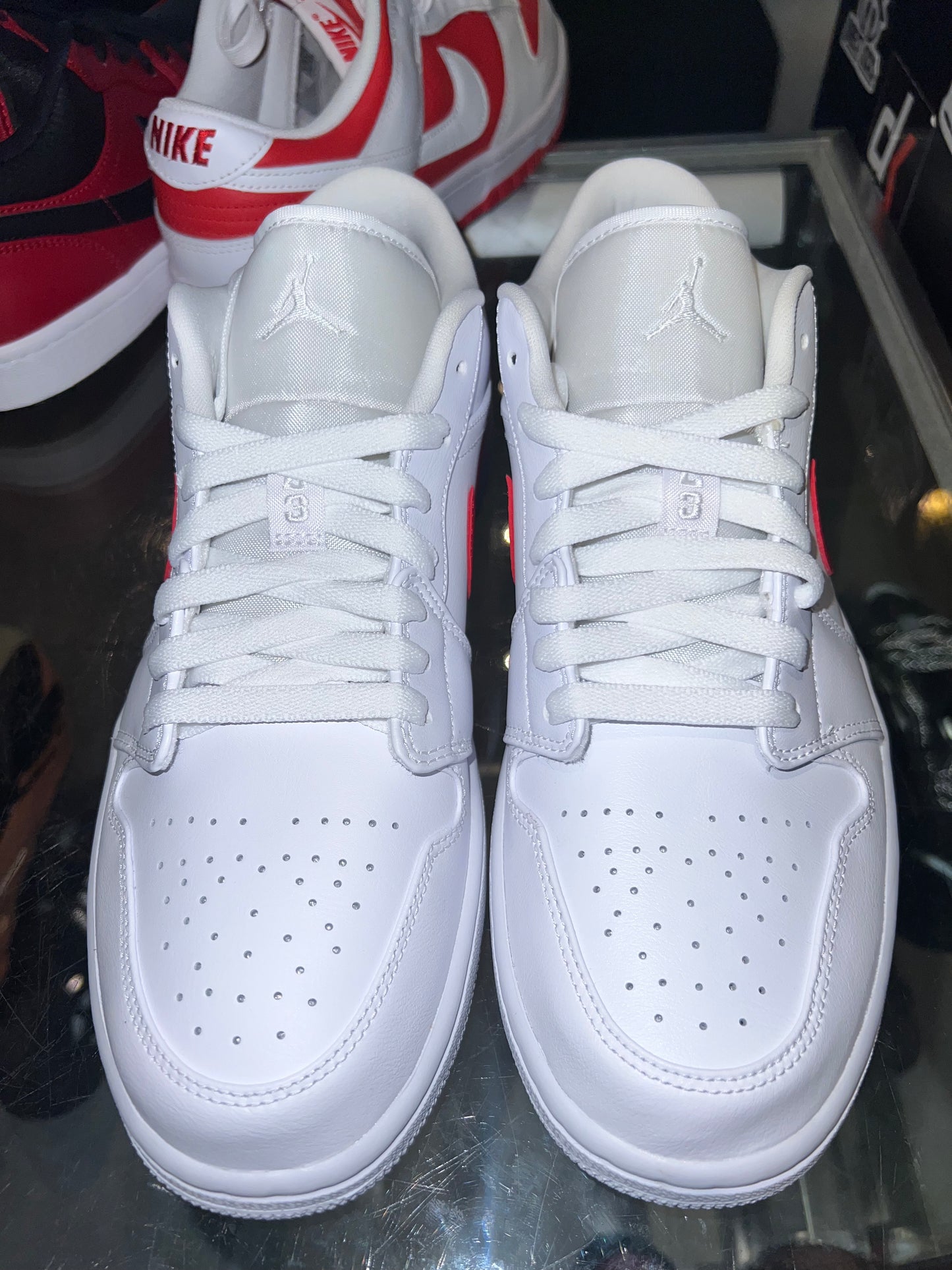 Size 9 (10.5W) Air Jordan 1 Low “White University Red” Brand New (Mall)