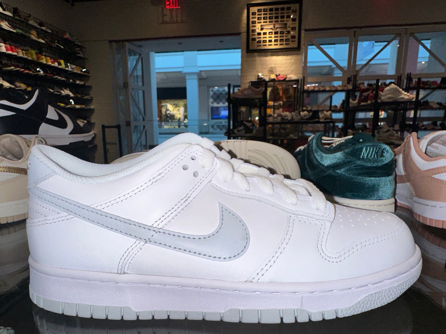 Size 7Y Dunk Low “Pure Platinum” Brand New (Mall)