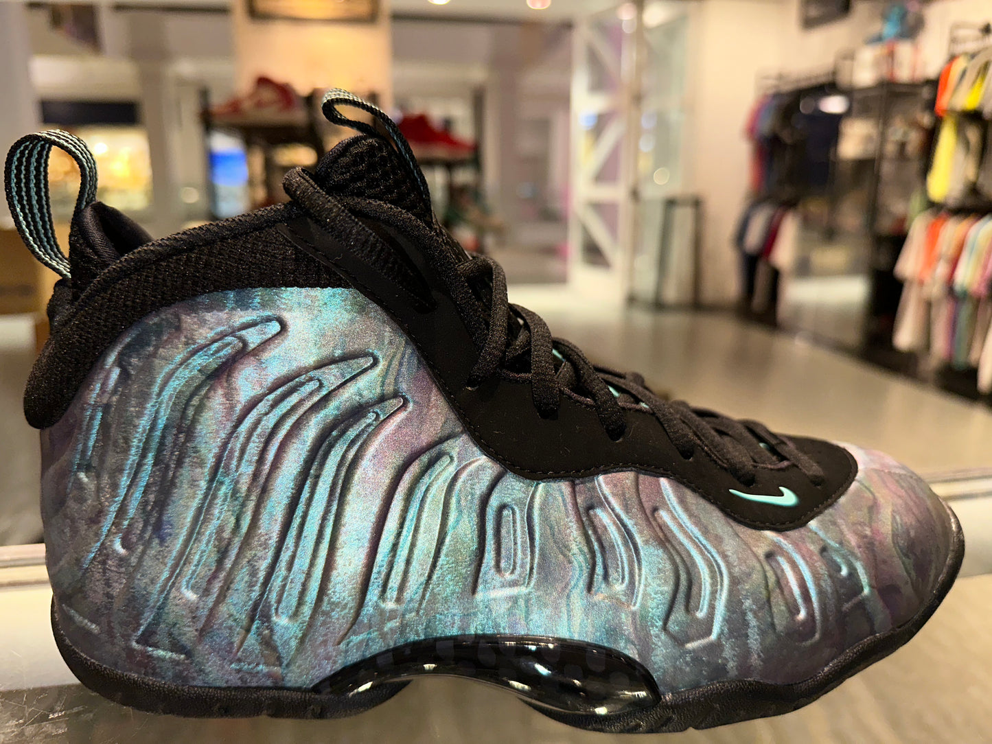 Size 6.5Y Foamposite One “Abalone” Brand New (Mall)