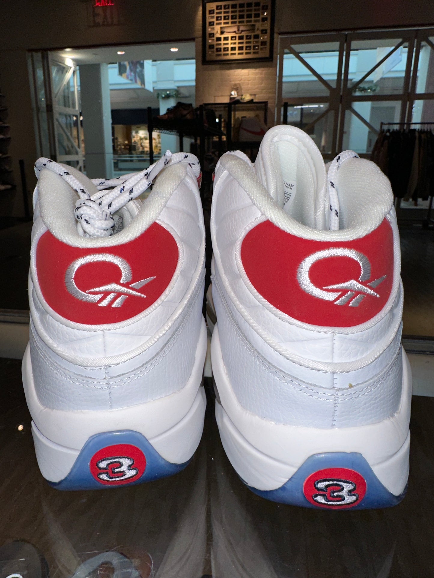 Size 11 Reebok Question Mid “Red Toe 25th Anniversary” Brand New (Mall)