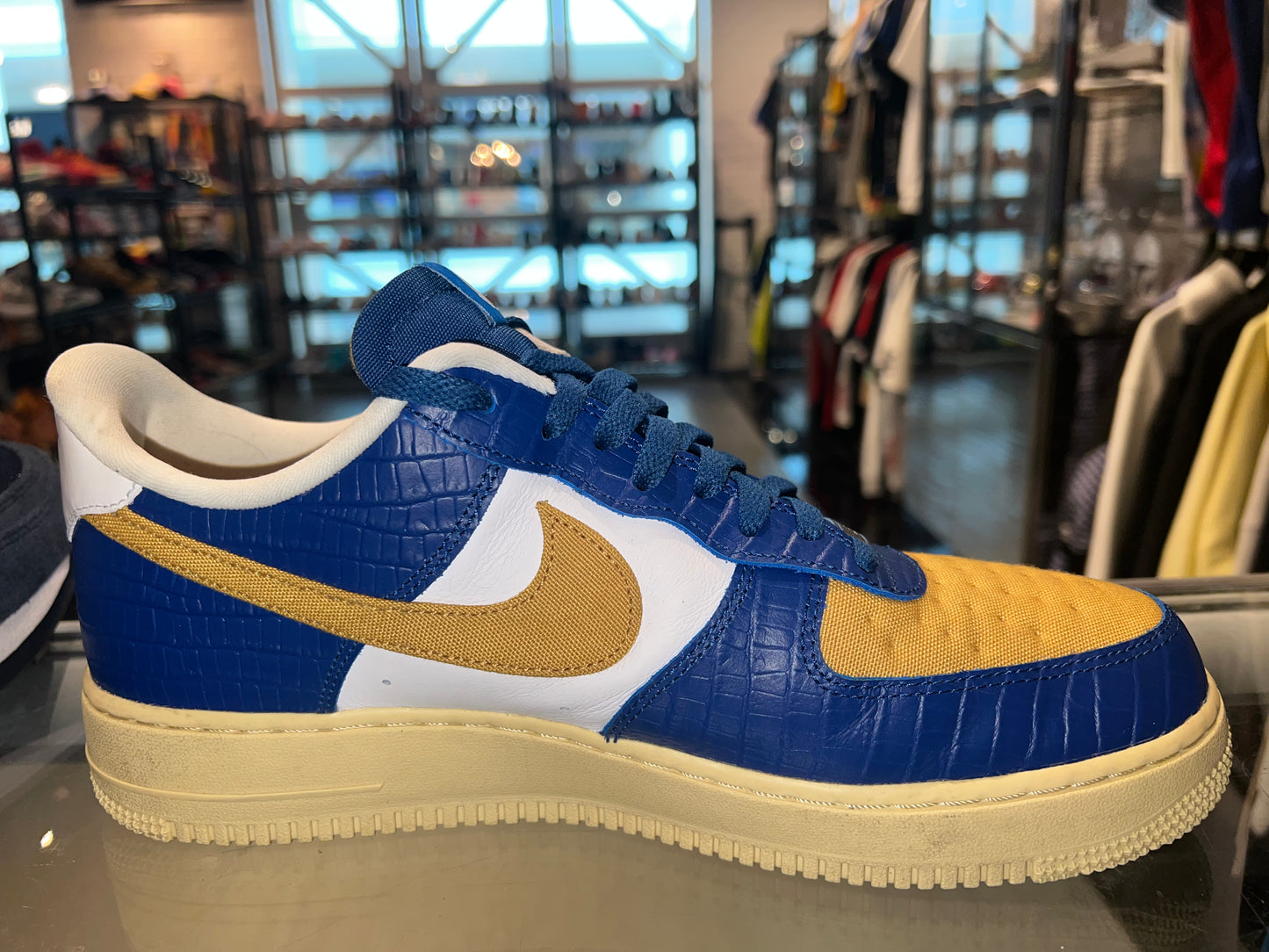 Size 11.5 Air Force 1 Low UNDFTD “Yellow Croc” (Mall)